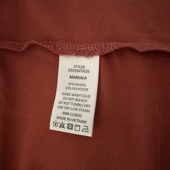 Lulu’s Hi-Low Twin Spaghetti Strap Stretch Knit Dress In Washed Red Size M - Picture 7 of 10